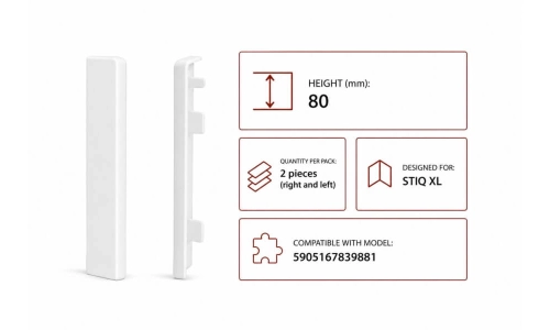 Zakończenia STIQ XL 810 lewe+prawe BIAŁY