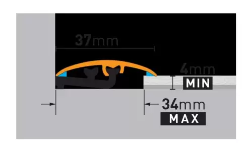 Profil uniwersalny Arbiton CS37 A1 srebrny 0,93 m