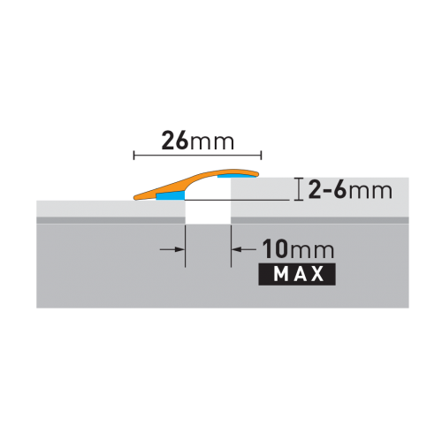 Profil wyrównujący PRO26 Arbiton srebrny 1,86 m