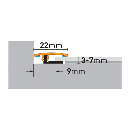 Profil dylatacyjny PRODUO22 Arbiton srebrny 0,93 m